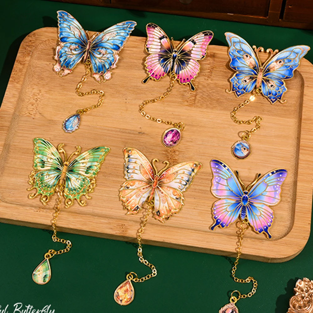 1 قطعة الإشارات المرجعية قلادة الساحرة فراشة معدنية المرجعية رائعة القرطاسية الهدايا قراءة كتاب علامة كتاب علامة قراءة الوصول