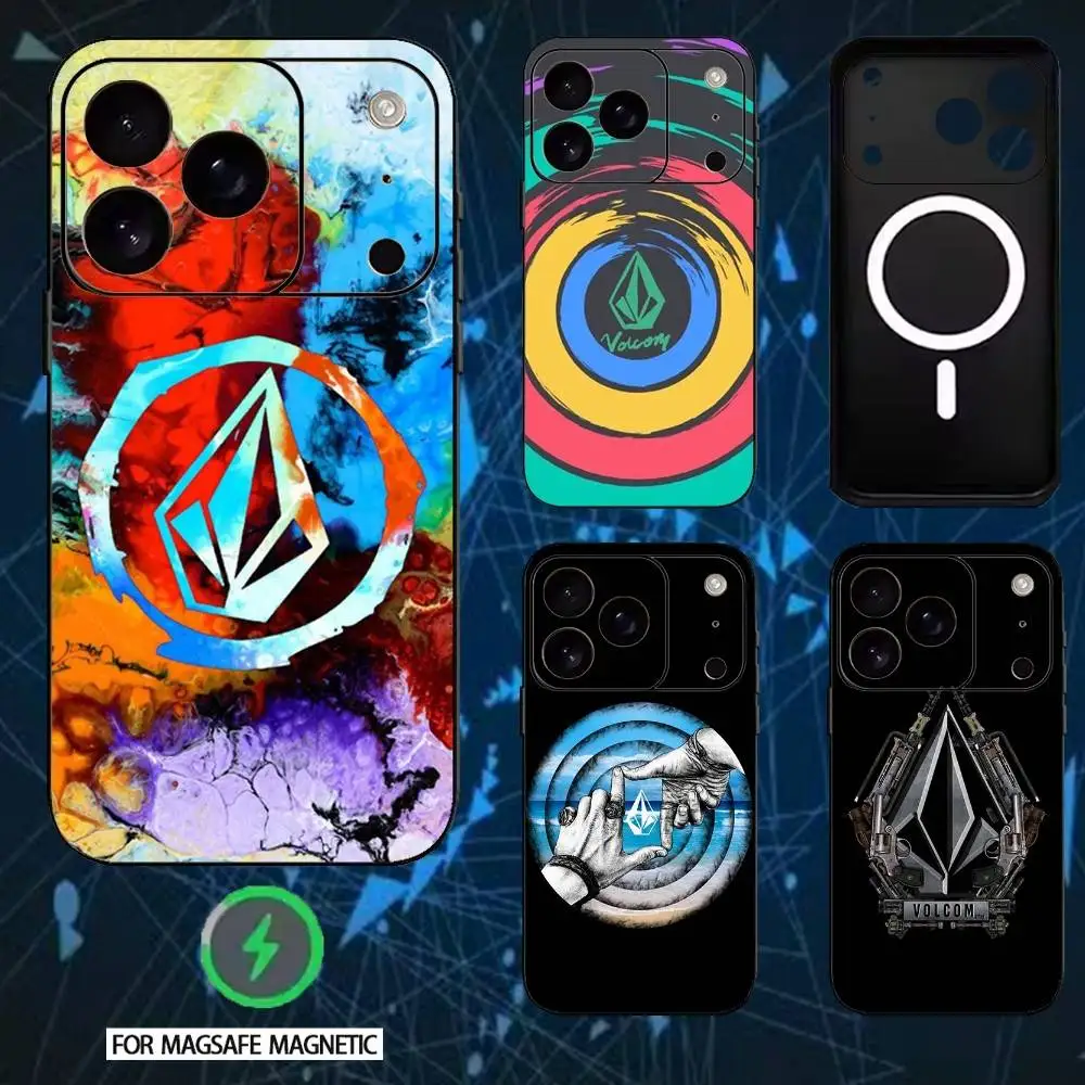 

Роскошный чехол для телефона V-VOLCOMES в спортивном стиле для iPhone 17,16,15,14,13,12, Plus, Pro, Max для Magsafe с магнитной беспроводной зарядкой