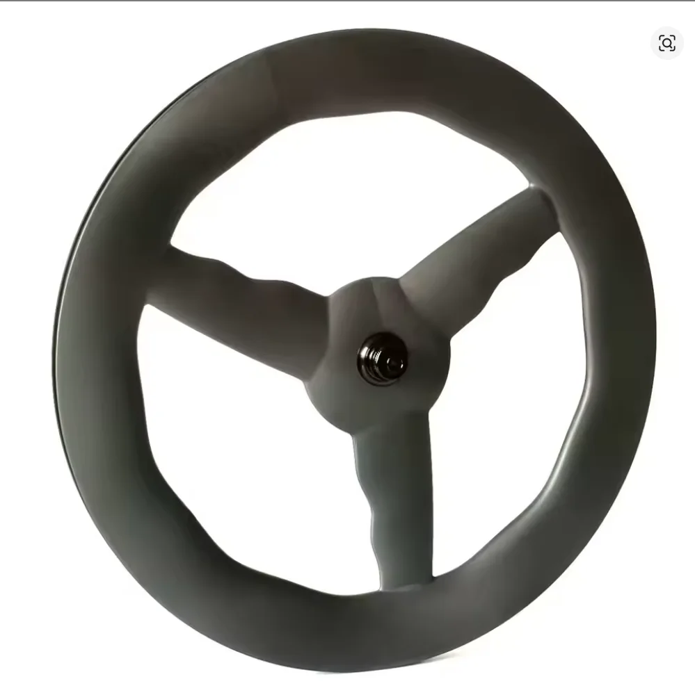 

T1000 700C Road Bicycle 3 Spoke Carbon Wheels TT bike Wheelst Clincher /Tubeless Tri spoke wheel