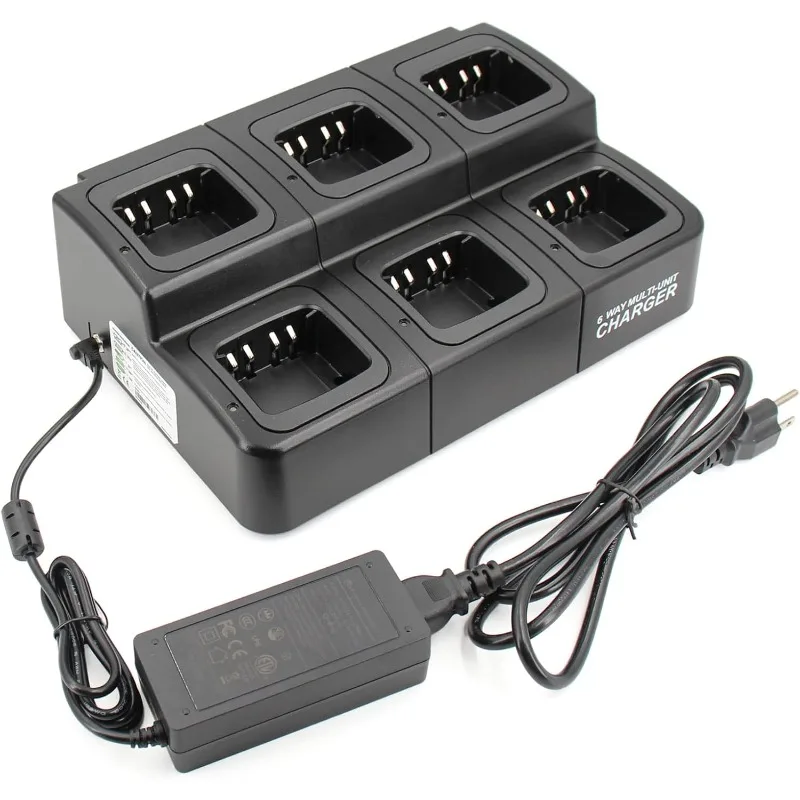 PMPN4284 WPLN4226 WPLN4232 Six-Way Multi-Unit Charger for Moto XPR3300 XPR3500 XPR3300e XPR3500e XPR7550 XPR7550e R7 R5 Radio