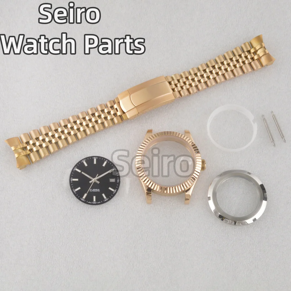 41 مللي متر nh35 حافظة المحار اليوبيل سوار ل Datejust nh35 nh36 حركة 31 مللي متر الهاتفي الياقوت ارتفع الذهب الفضة حاوية من الفولاذ المقاوم للصدأ