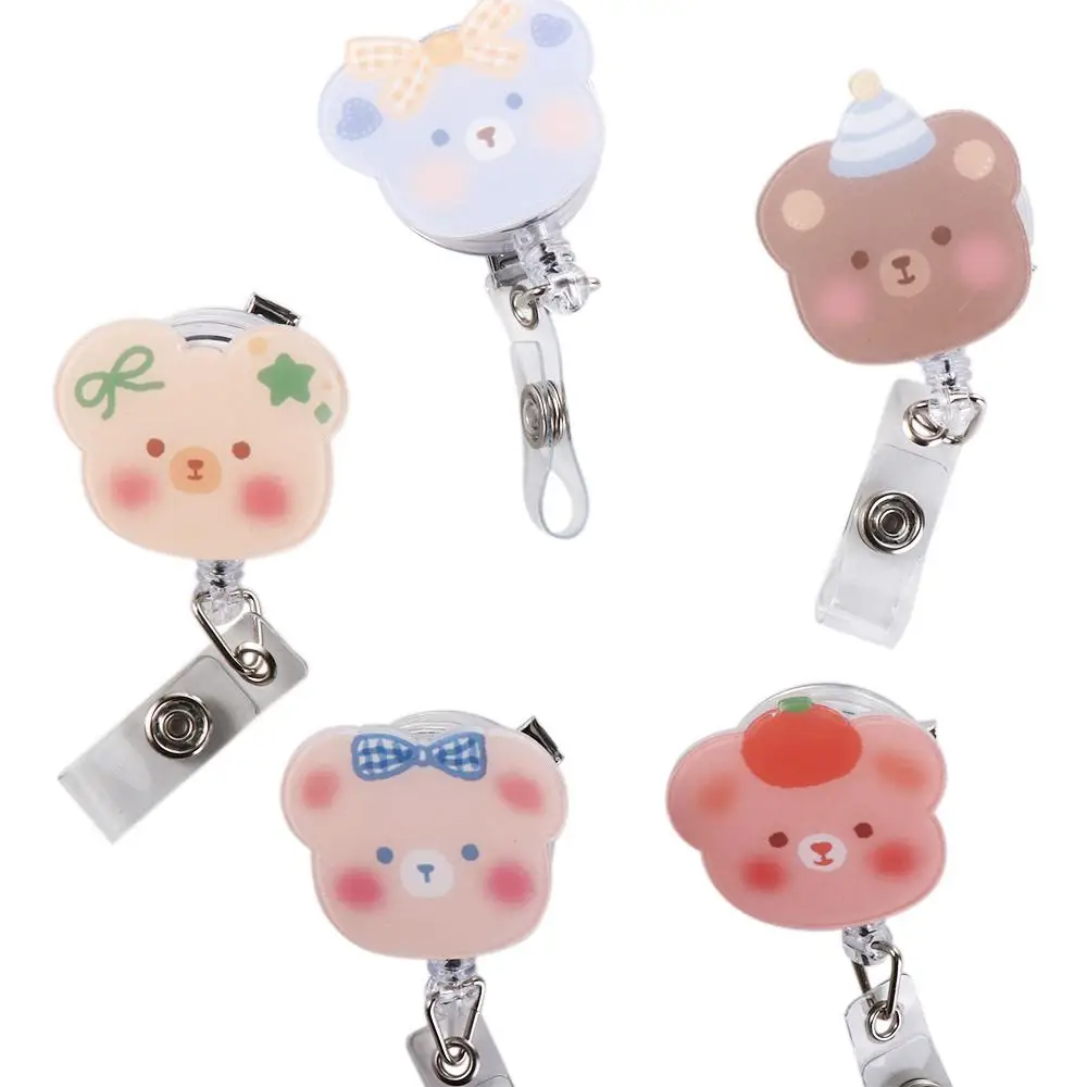 360 Rotante Bobina Clip Nome Tag Forniture per ufficio Infermiera Dottore ID Card Clip Retrattile Badge Reel Badge Holder Nome Card Holder