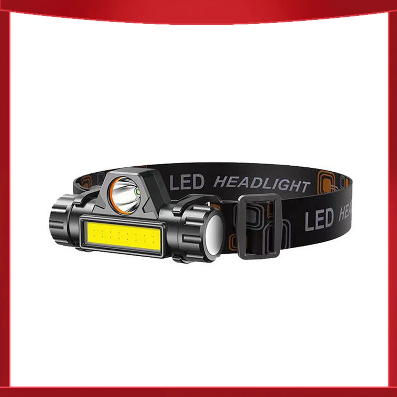 LED Headlight Outdoor Night Fishing Headlight Flashlight Camping Hiking Headlamp High Brightness Rechargeable Running