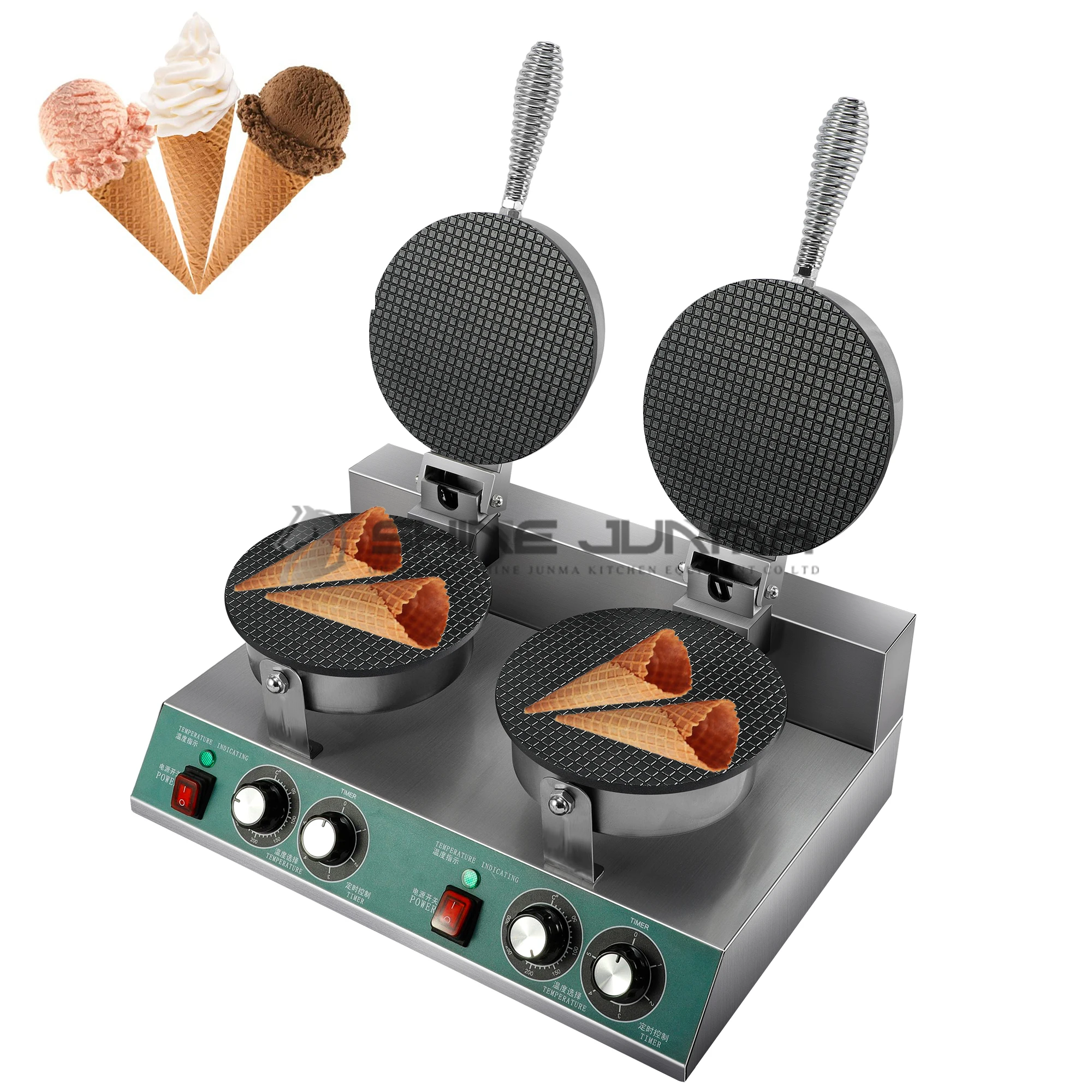 

Hot Sale Electric Ice Cream Waffle Cones Maker Making Machine Commercial Waffle Cone Machine for Restaurant Bakeries