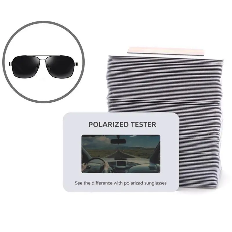 Y1UD Polarization แว่นกันแดด Tester, การ์ดทดสอบแว่นตาโพลาไรซ์, แว่นตาโพลาไรซ์ตรวจสอบอุปกรณ์เสริมกระดาษ, 6x4 ซม.