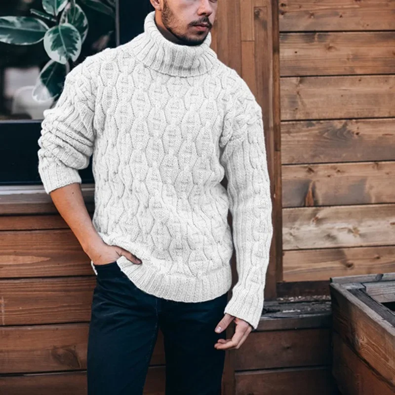 2023 Sweater High Neck Knitted Sweater Autumn/winter Large Top Coat Men Clothing