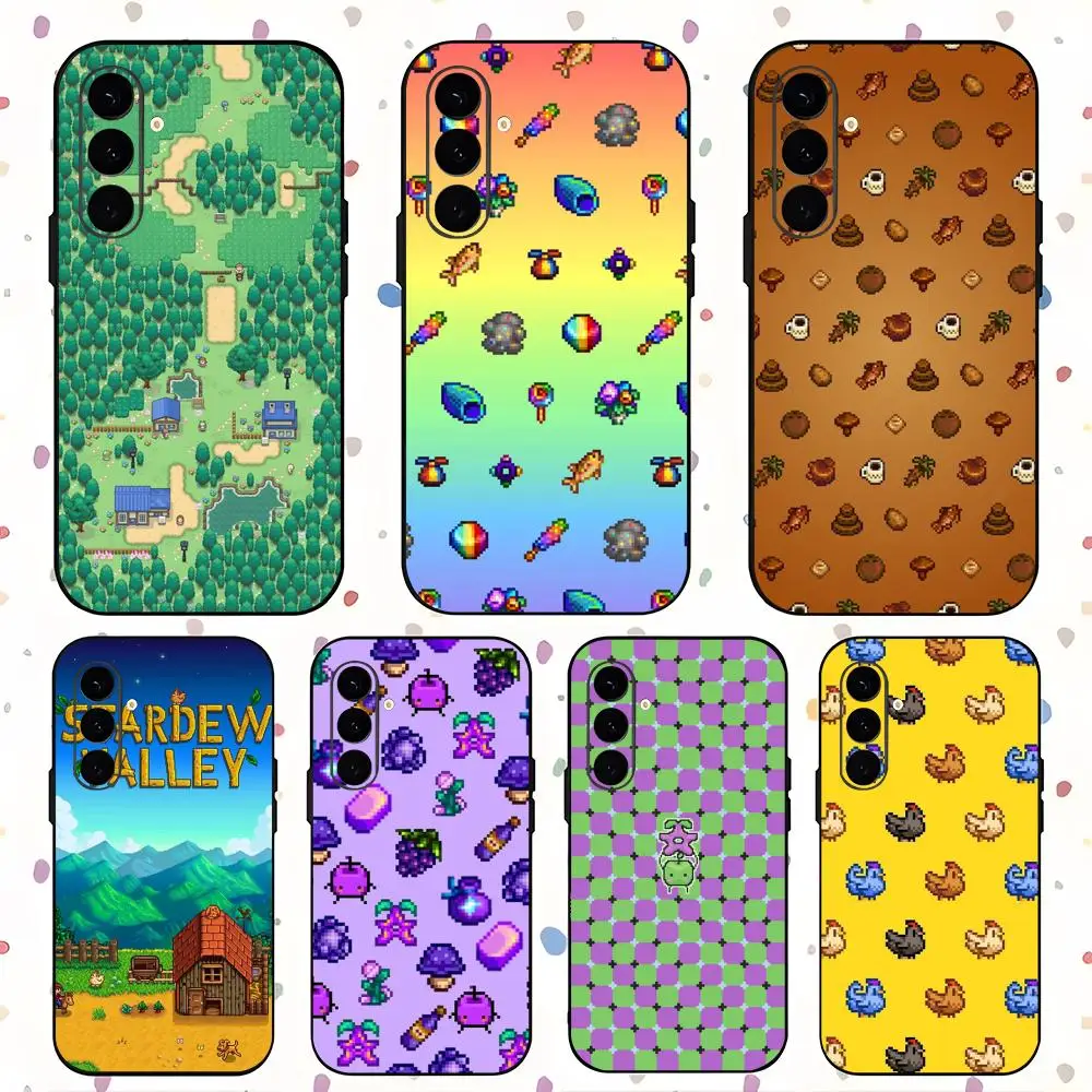Stardew Valley Game Phone Case For Samsung Galaxy S26 S25 S24 S23 S22 S21 Plus Ultra Fold A Soft Black