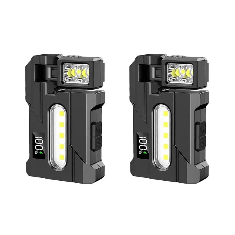 

【Shop Now】Portable Pocket Light, Rechargeable Mini Light(2PCS) Super Bright With Keychain For Outdoor Emergency Camping