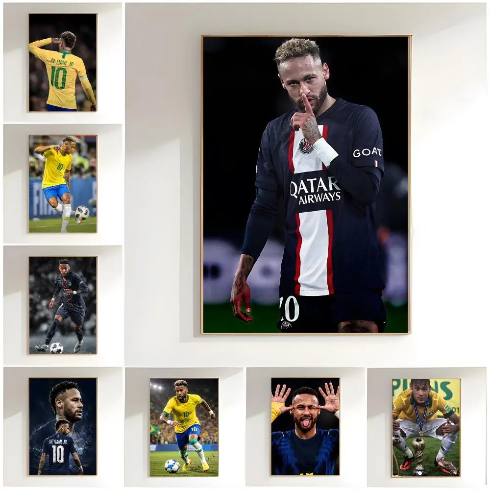 football legend Neymar Jr Poster Classic Wall Art  Home Decor  Peel and Stick Unframed