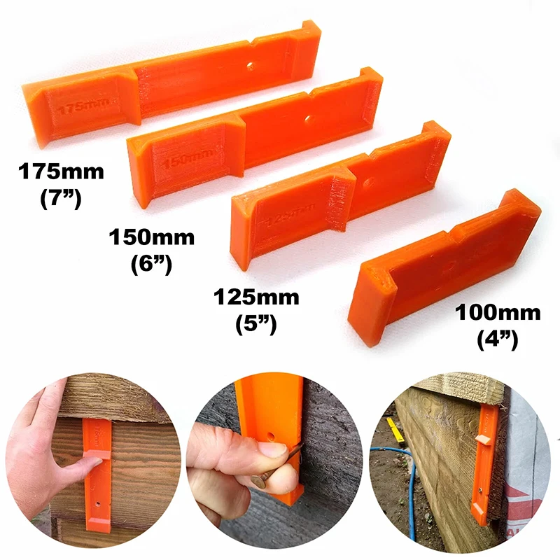 4 Piece Feather Edge Dense Board Covered Fence Gasket Tool 100mm 125mm 150mm 175mm