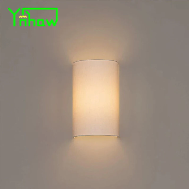 

Fabric Linen Wall Lamp Minimalist Art Ambient Light Designer Hotel Living Room Study Hallway Bedroom Bedside Decor Light