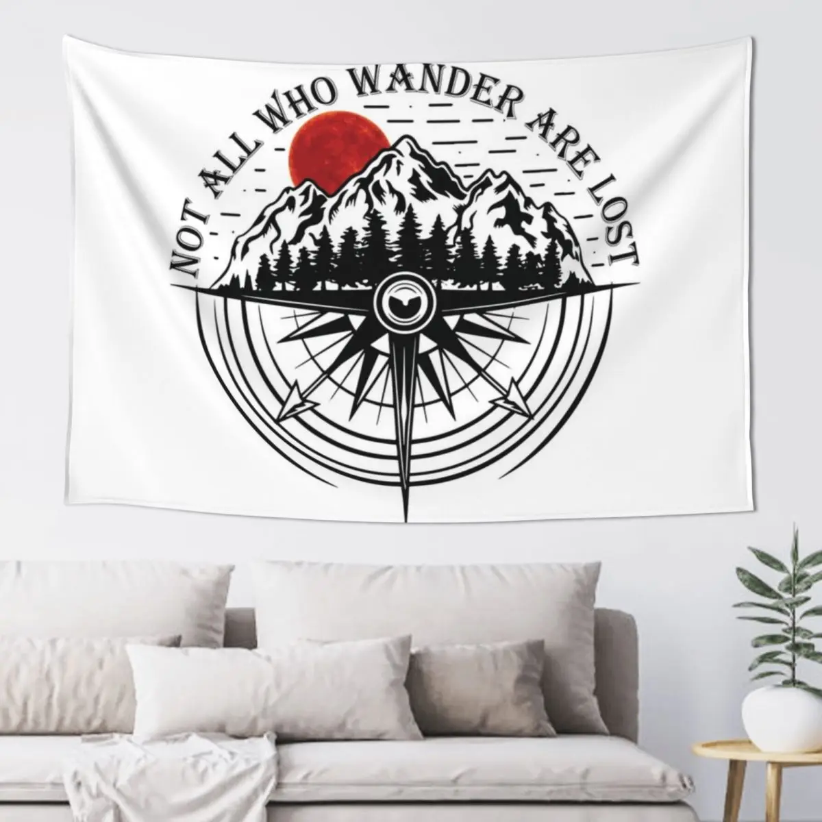 

Not All Who Wander Are Lost - Gifts for Outdoor Adventurers Tapestry Christmas Decoration Room Decor Cute Tapestry