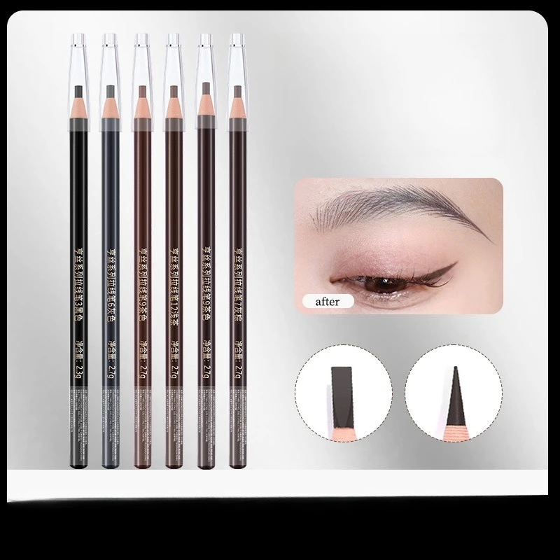 Matita per sopracciglia con linea a strappo, non affila bisogno di matita per sopracciglia, resa cromatica naturale, resistente al sudore e ai sbavature