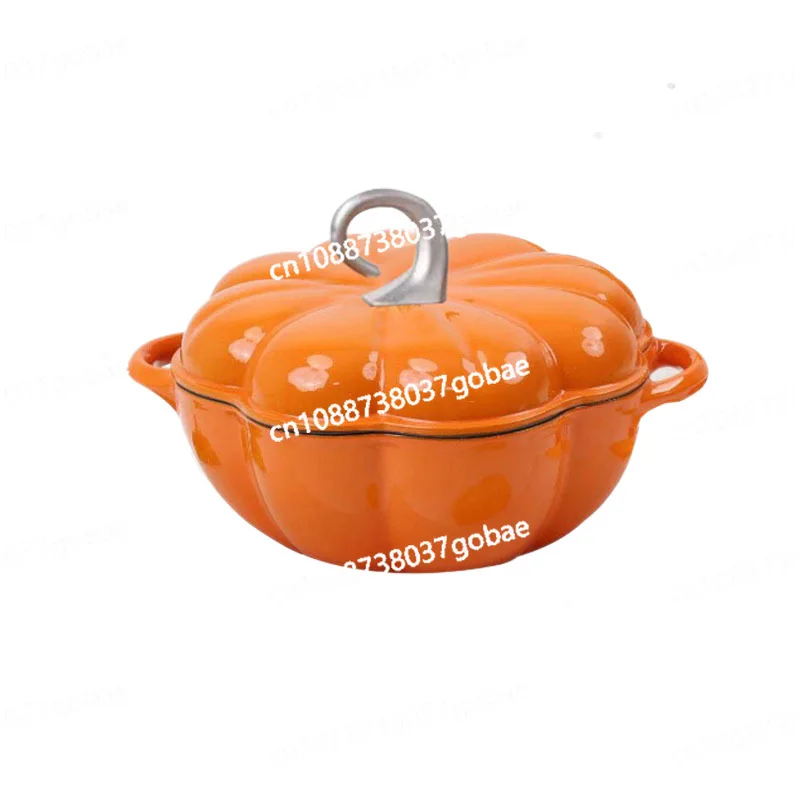 

Эмалированный горшок, эмалированный горшок в форме тыквы, многофункциональный горшок для супа и тушения.