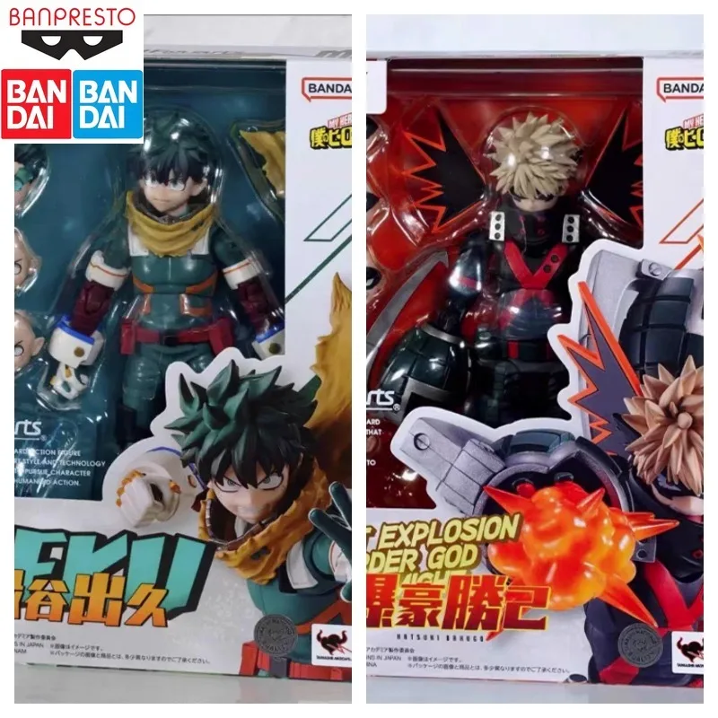 

In Stock BANDAI Original My Hero Academy SHF Midoriya Izuku Bakugou Limited Mobile Phone Model Collection Holiday Gifts