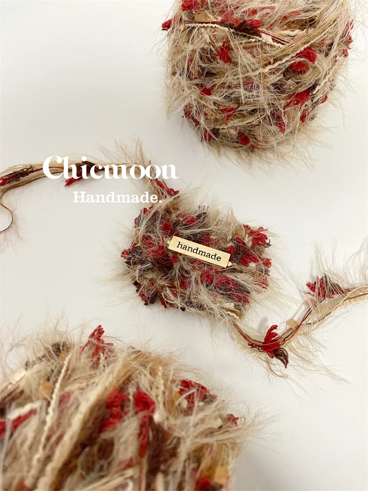 

[Chicmoon] Castle Rose | DIY Features Hand-mixed Wool Ball, Crochet Woven Bag Card Cover 100g