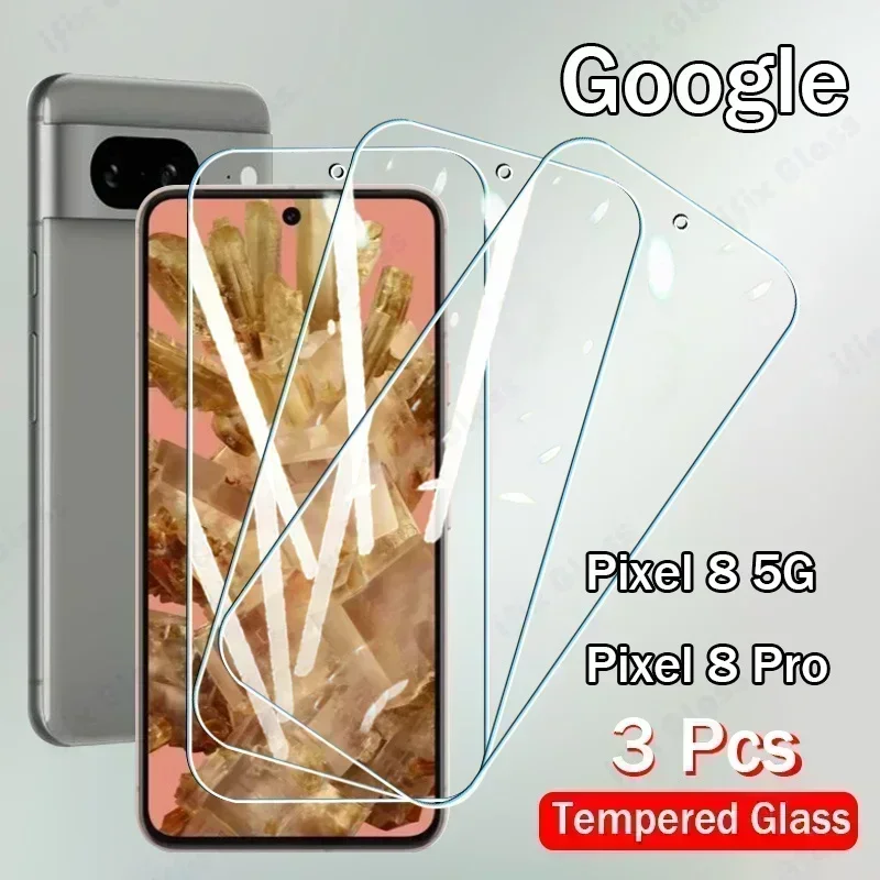 3PCS Google Pixel 8 Pro Tempered Glass For Google Pixel 8 Pro Pixel8  Pixel8Pro Screen Protectors Pixel 8 Pro Cover Glass Film