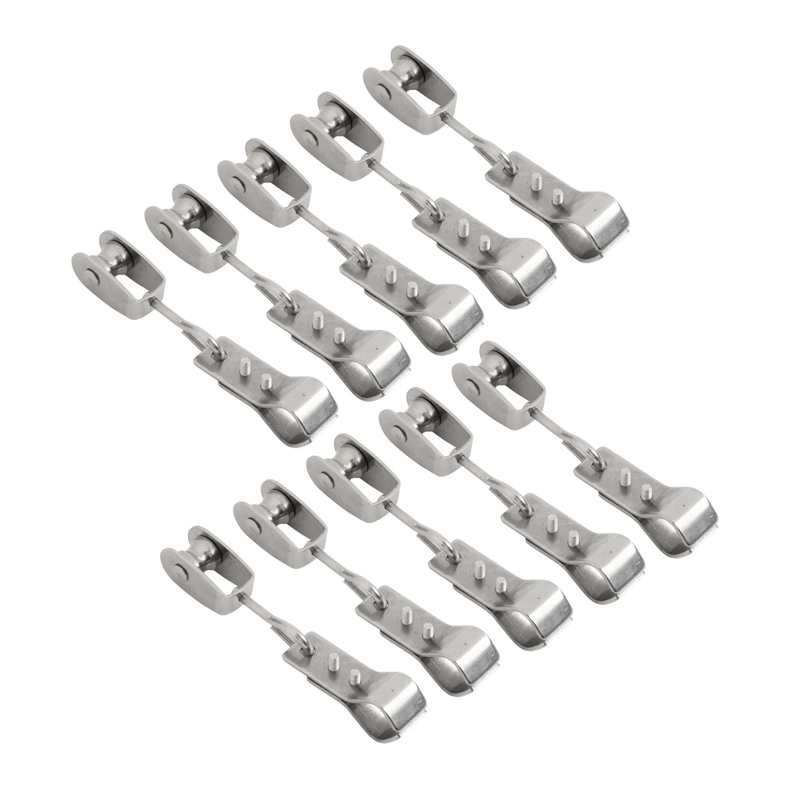 5pc/10PC Stainless Steel Pulley Clamp For Shade-Sail Installation Outdoor Pergolas Sun Shade-Sail Fixing Clamp Heavy-Duty Clamps