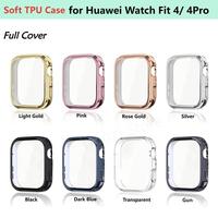2025 New Soft TPU Case for Huawei Watch Fit 4 4Pro Smart Watch Strap Protective Bumper for Huawei Fit4 / 4Pro Accessories