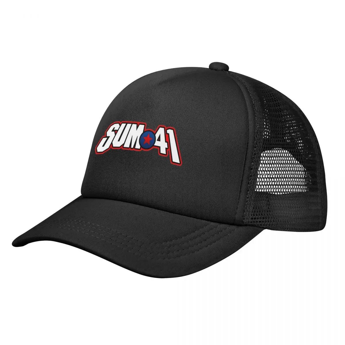 Sum 41 Metal Band Mesh Baseball Caps Unisex Popular Trucker Worker Cap Hat Adjustable Polyester Golf Hats Summer Trucker Cap