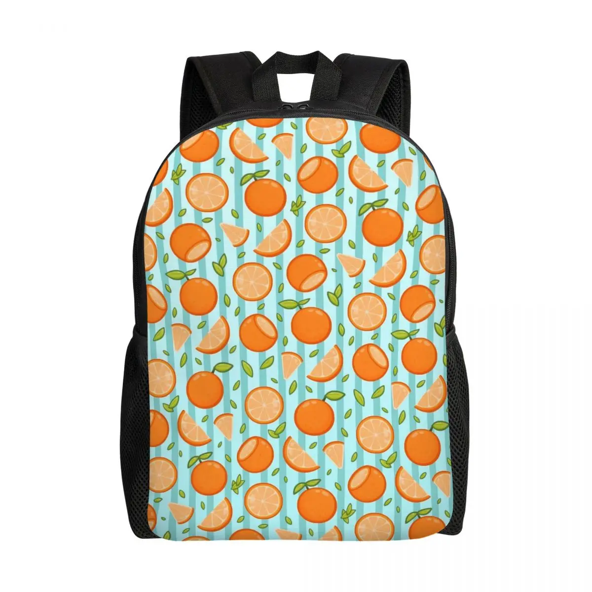 Oranges Print Backpack Fruits Fashion Backpacks Women Travel Soft High School Bags Colorful Rucksack