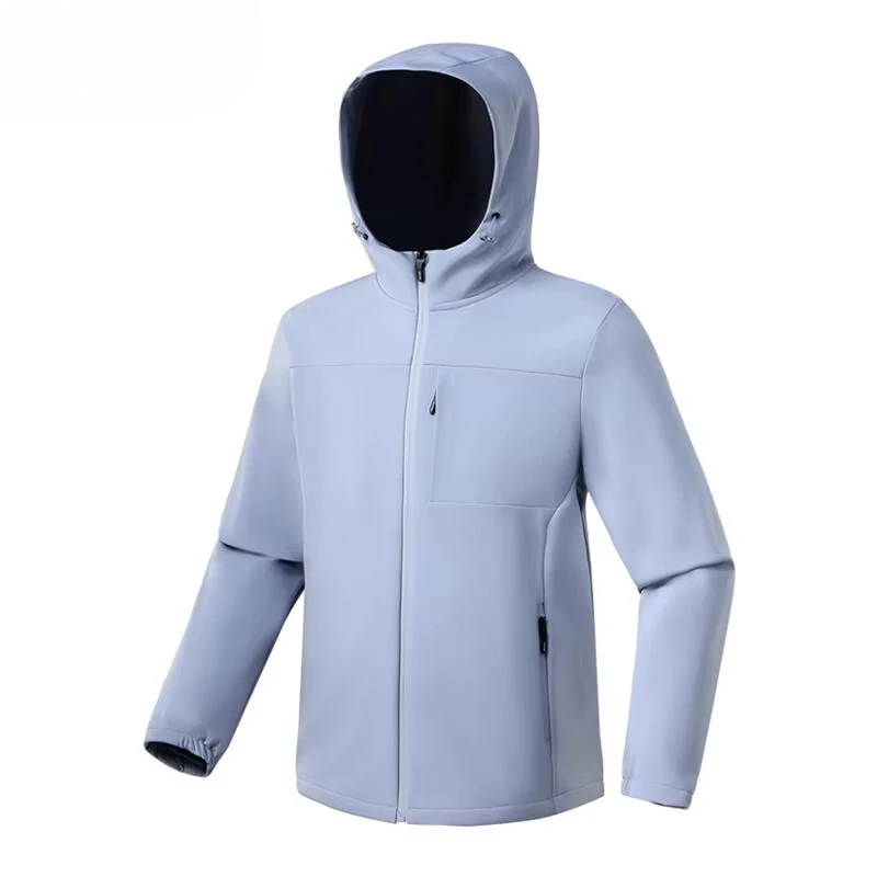 2026 New Waterproof Fleece Jacket Men Windproof Thermal Soft Shell Coat Outdoor Hiking Camping Climbing Trekking Windbreaker