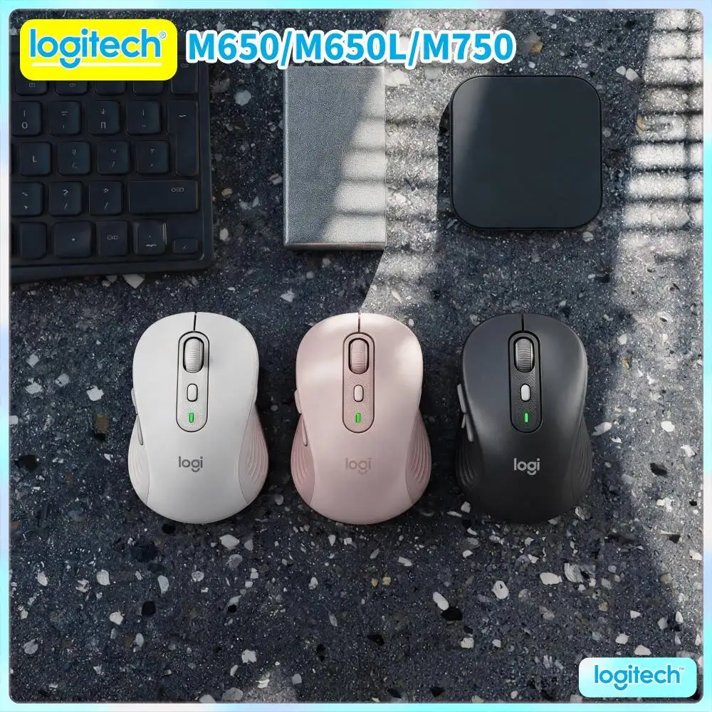 Logitech M750 Wireless Mouse 90 Percent Noise Reduction 4000 DPI Precision Three Device Quick Sync Eco Recycled Practical Body