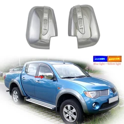 Per Mitsubishi Triton L200 2005 2008 2010 2012 2 pezzi accessori per la retromarcia cromati in ABS per auto copertura per specchietto retrovisore con rivestimento placcato con LED