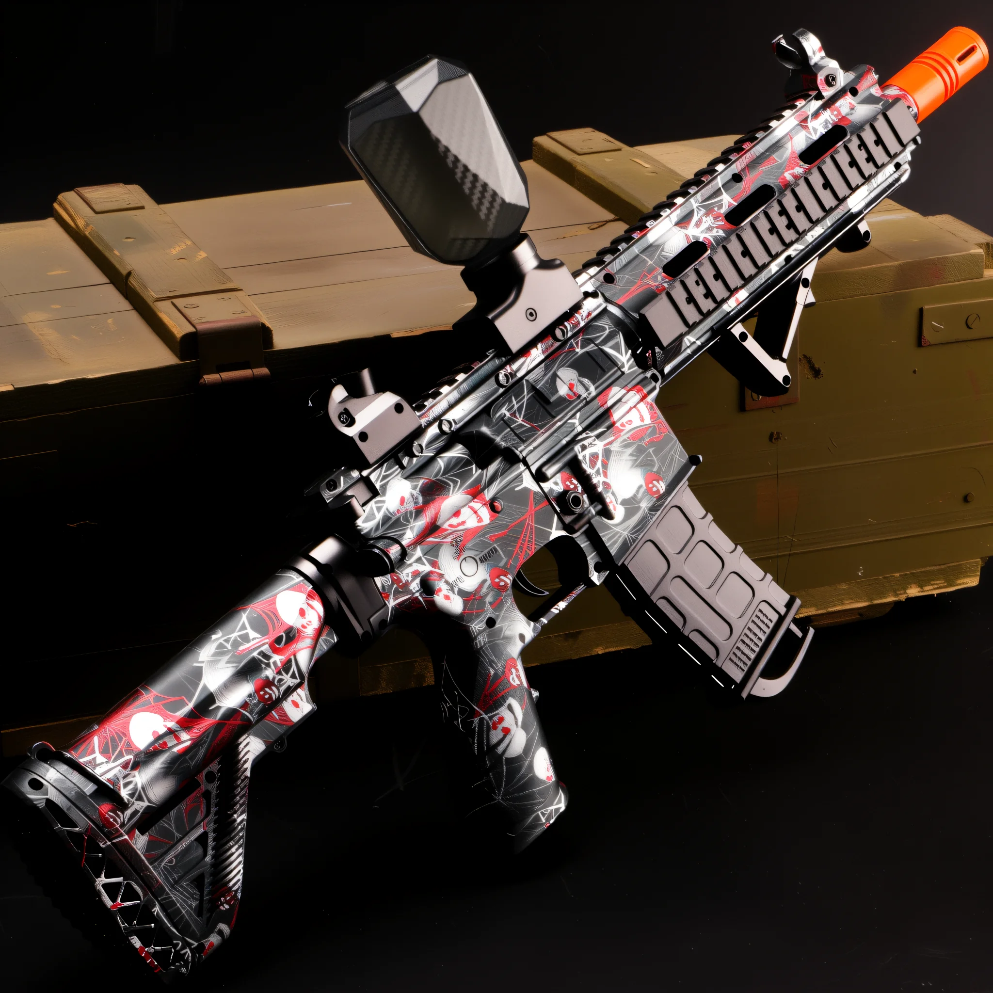 ​ ​ Blaster de respingos estilo M416 ​ ​   - Velocidade ajustável e contas de água ecológicas para jogos ao ar livre (sem balas)