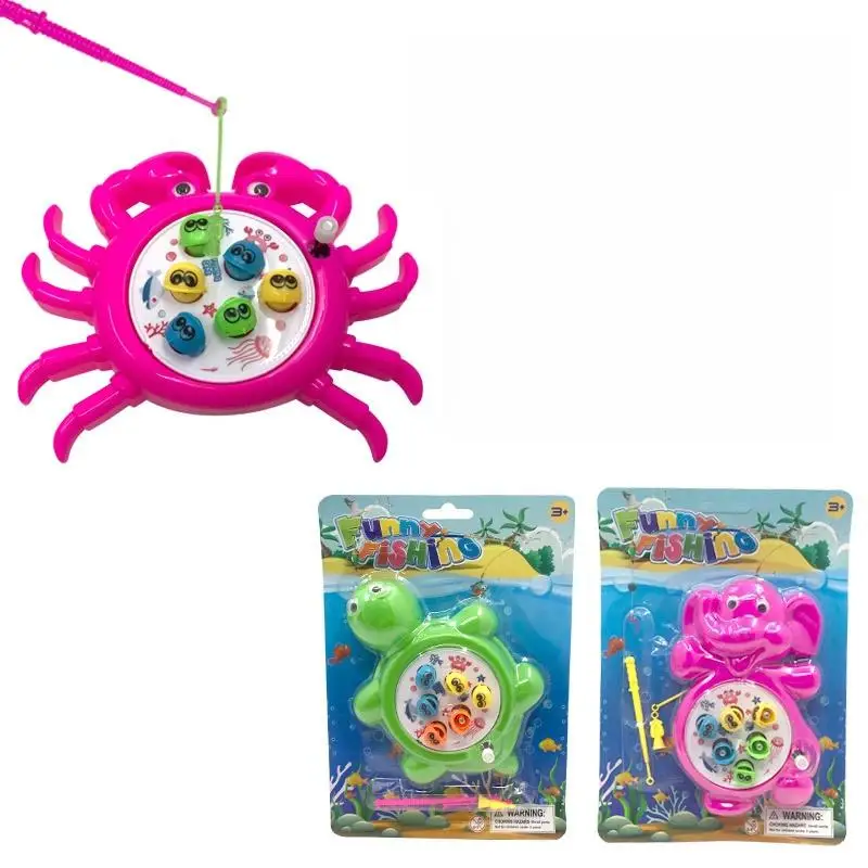 1 Set Children's Chain Up Clockwork Fishing Toy Kit Magnetic Fishing Rod Kids Baby Fishing Educational Puzzle Toys Birthday Gift