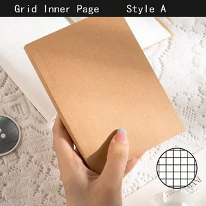 Buku Catatan Saku A6 - 128 Lembar (256 Halaman) - Halaman Bergaris, Kosong/Kotak – Penutup Kertas Kraft yang Tebal-Buku Catatan Ringkas 12 buku catatan mini penjualan terbaik - №