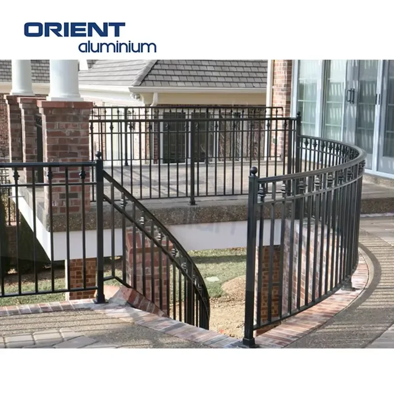Aluminium Railing Stairs Security System Aluminum Rail Designs Metal Kit Glass Balcony Deck Aluminum Railing Balustrade Price