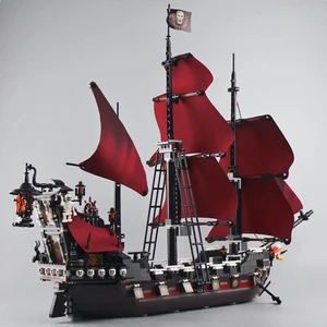 LOTR Ambush Ship Pirates of Caribbean Reveng Kapal Perang Mutiara Hitam Perahu Layar Blok Bangunan Batu Bata Perakitan Mainan Anak Hadiah 12 penjualan terbaik lego world of warcraft - №