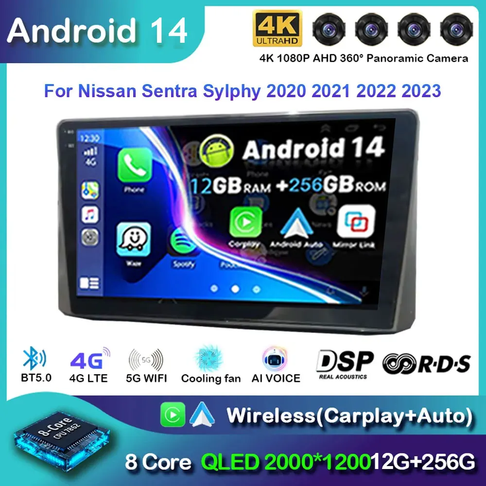 

10.1inch Android For Nissan Sentra Sylphy 2020 2021 2022 2023 Car Radio Multimedia Player GPS Navigation 2 Din Carplay Head Unit