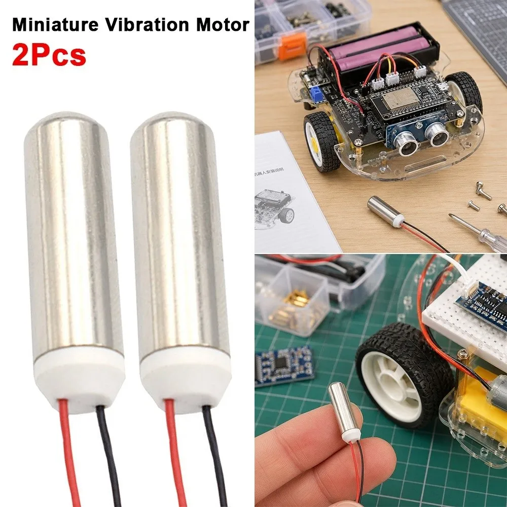 2Pcs 7*25mm Miniature Vibration Motor 12000rpm Speed 3.7V 0.5W Vibrating Engine Waterproof Design Motor Direct Current