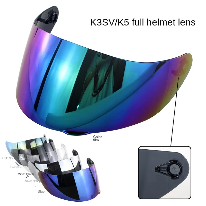 Visière de casque pour K1 K3sv K5, poignées de moto, lunettes de casque amovibles, lentille de casque de VTT