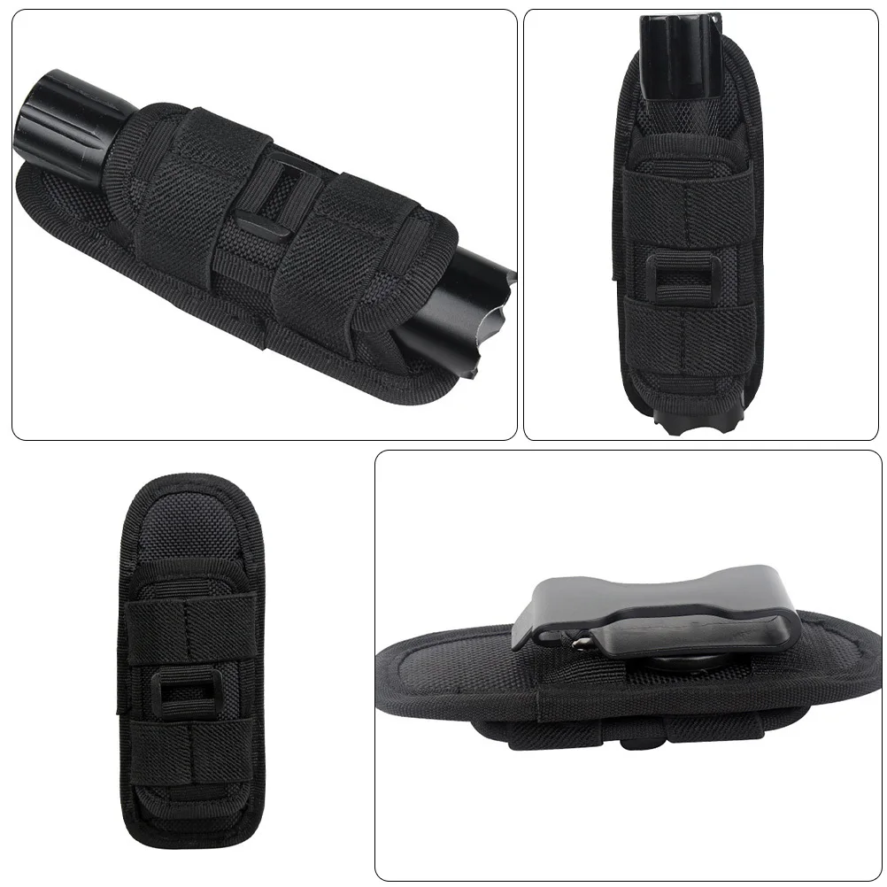 

Heavy Duty Flashlight Pouch Rotatable Belt Clip Waterproof Nylon Torch Storage Case for Electronic Torch Portable Carry Solution