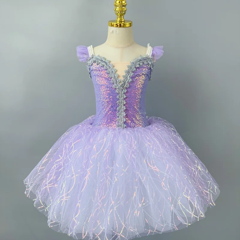 Vestido de Ballet para niños, ropa de actuación, tutú del lago de los cisnes, vestido profesional de bailarina de baile para niñas, disfraces, vestido de fiesta