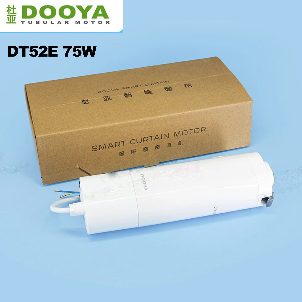 Dooya-Motor Elétrico de Cortina, Controle Remoto, Abrir e Fechar Motor, Smart Home Automation, Projeto Especial, DT52E, 75W, RF433, 220V