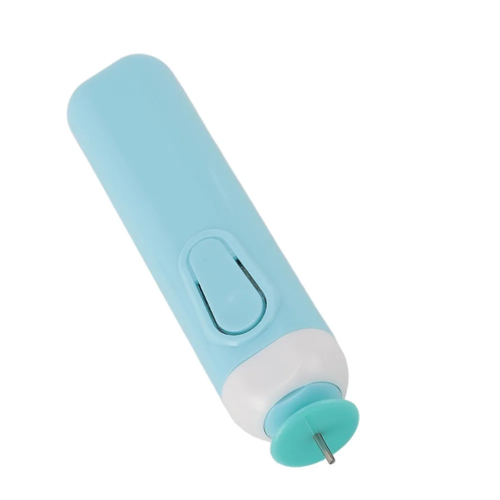 2pcs Plastic Metal Material Electric Quilling Pen Blue 4 Inch Length Electric Slotted Tool Paper Rolling Pen For DIY Art Crafts