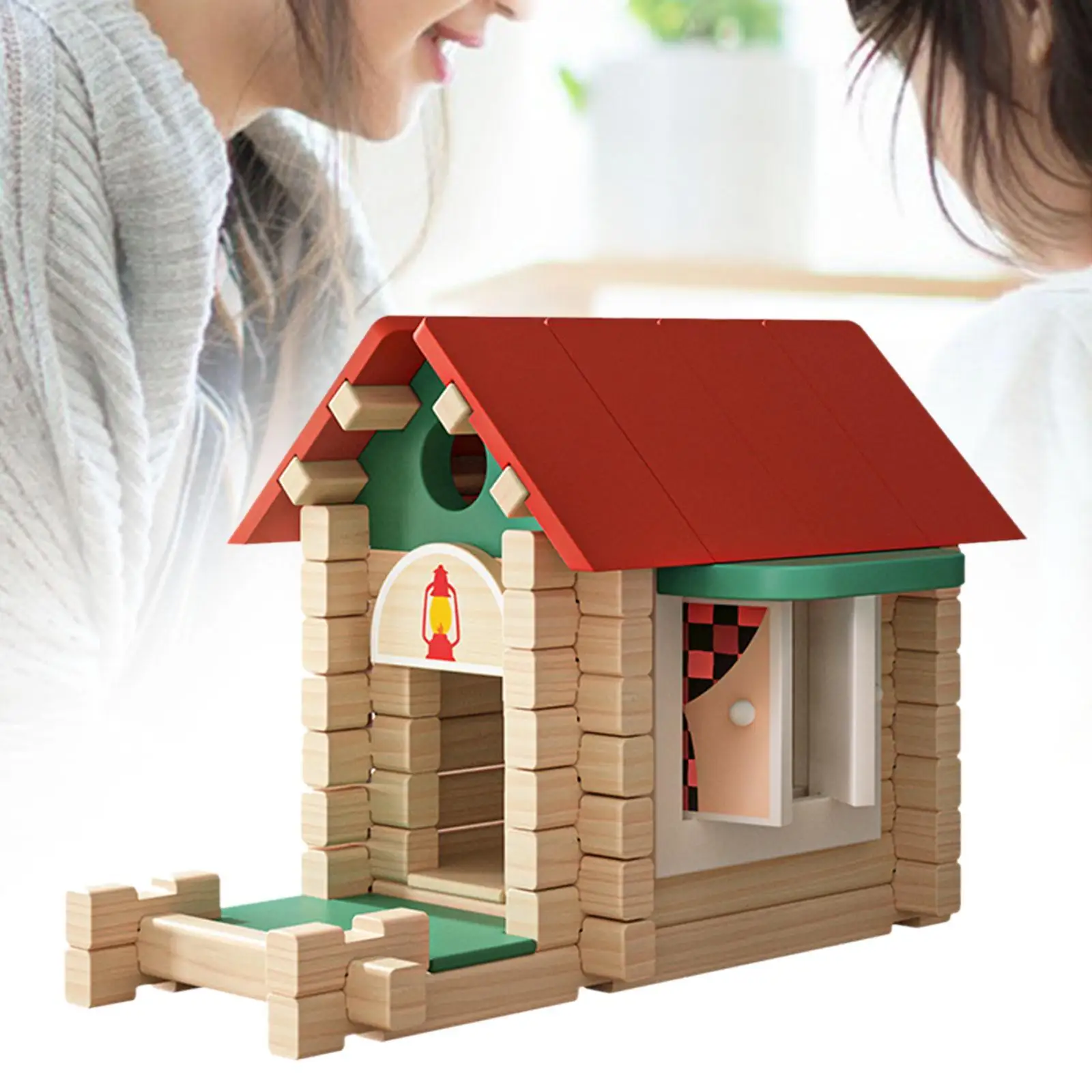 

Wooden House Building Blocks Set Creativity Handicraft Imagination Gift 3D Puzzles for Kids Ages 3 4 5 6 Years Old Teen Children