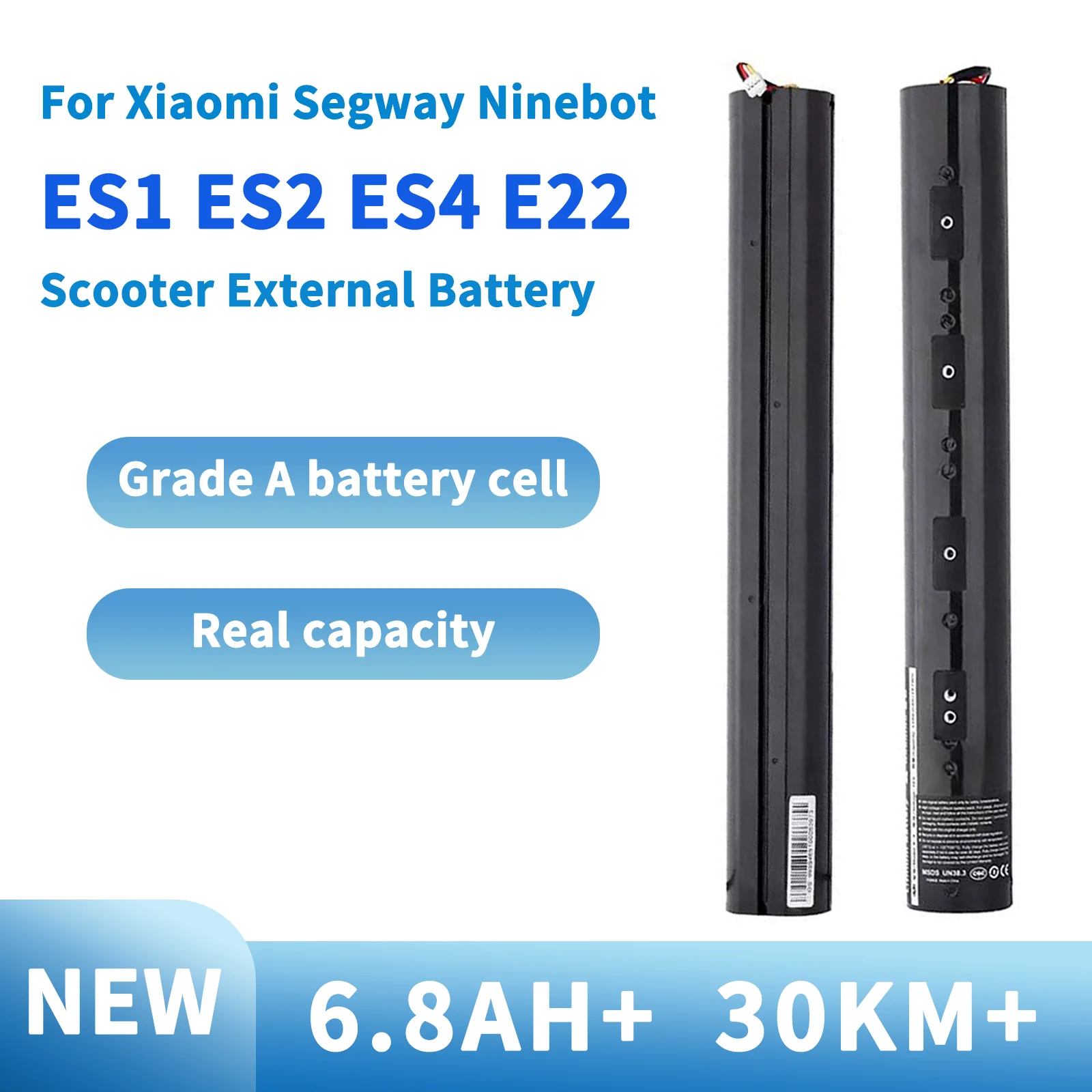 

36V Battery Pack 5.2Ah/6.8Ah 10S2P Lithium 18650 Scooter For Xiaomi Segway Ninebot ES1 ES2 ES4 E22 Scooter External Battery