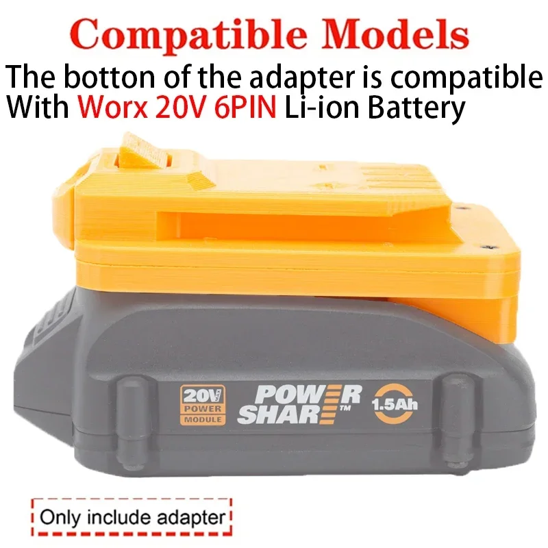 อะแดปเตอร์สําหรับ Craftsman V20 Li-Ion Tool Converter สําหรับ Worx 20V 6PIN LI-Ion แบตเตอรี่ Converter เครื่องมืออุปกรณ์เสริม