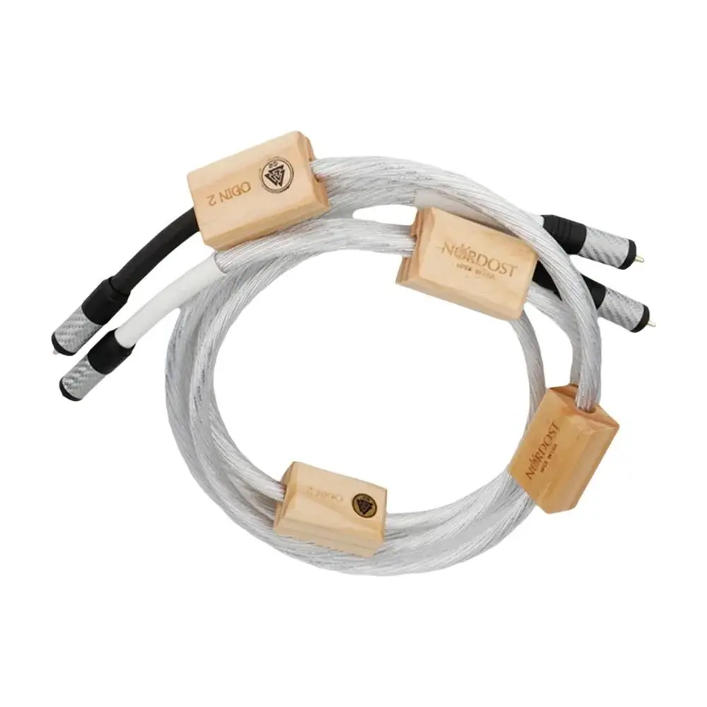 

Pair Nordost Odin2 RCA Cable 7N OCC Sterling Silver RCA Plug 2rca Audio Cable Carbon Fiber Gold Plating For Amplifier CD Player