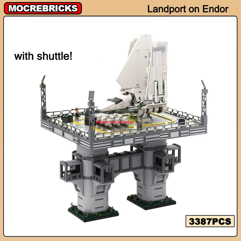 Film Series MOC Building Block Landport on Endor for Imperial Shuttle Fighter Base Apron Assembly Model Collector Set Bricks Toy