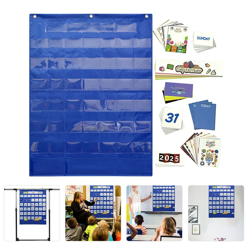 

1 set 1 Set Creative Calendar Hanging Bag Wall Decor For Holiday Reminder Home Office Study Bedroom Decorative Storage Bag