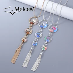 Meicem-collar con colgante de resina para mujer, Collar largo de nuevo diseño, regalo para el día de la madre, collares para mujer, fiesta, vacaciones, 2024