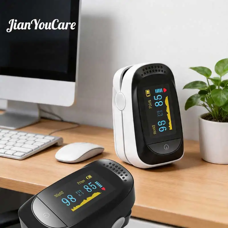 JianYouCare Digital Fingertip Oximeter Heart Rate Saturation Monitor Finger Clip Alarm Oximetro de dedo Pulsometer Health Care