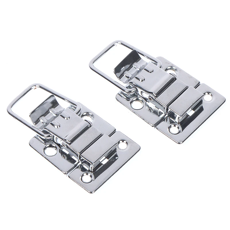2Pcs Stainless Steel Chrome Toggle Latch For Chest Box Case Suitcase Tool Clasp Cabinet Fitting Lock Belt Hasp Buckle Hardware