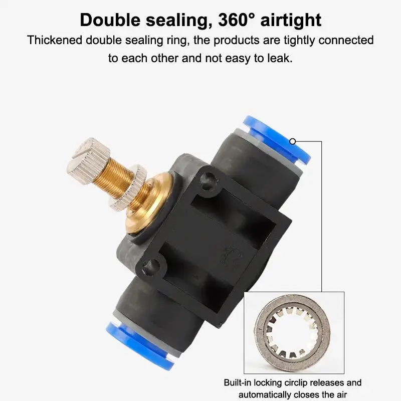 Air Pneumatic Push In Fitting Quick Connect Water Tube Connector for Hose Pipe Factory Pneumatic System Maintenance Use
